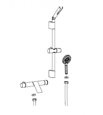 Душевая система с термостатом SP-23 RGW фото в интернет-магазине Русалия