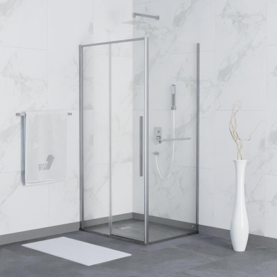 Душевой уголок RGW SV-42-1 (SV-12 + Z-060-2) 1100x1000, профиль хром, стекло прозрачное фото в интернет-магазине Русалия