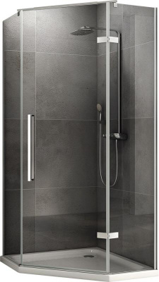 Душевой уголок ABBER Ewiges Wasser AG05080 80х80 трапеция, профиль хром, прозрачное стекло фото в интернет-магазине Русалия