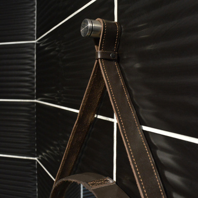 Зеркало круглое на кожаном ремне Капитан D510 ФР00001313 Azario фото в интернет-магазине Русалия