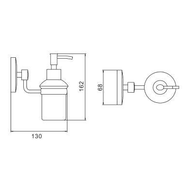 Дозатор жидкого мыла Savol S-007131, хром фото в интернет-магазине Русалия