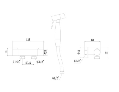 Смеситель для биде Fmark (FS-FXQ01Q) фото в интернет-магазине Русалия