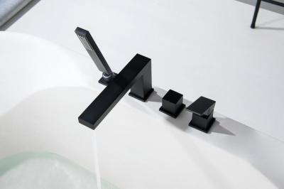 Смеситель для ванны с душем, врезной Timo Selene 2130/03Y черный фото в интернет-магазине Русалия