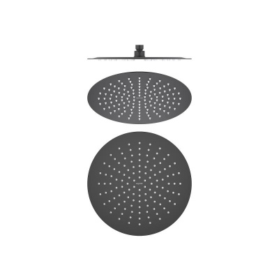 Круглый верхний душ  300*2 мм AQUATEK, матовый черный AQ2075MB фото в интернет-магазине Русалия