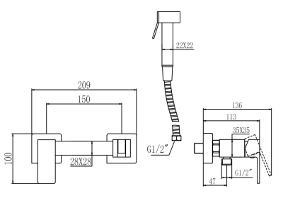 Смеситель для биде Savol (S-FXQ007C) фото в интернет-магазине Русалия
