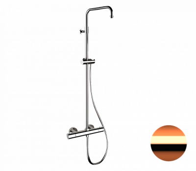 Душевая система термостатическая Remer Elegance EQ32ASSDRL, медь глянцевая фото в интернет-магазине Русалия