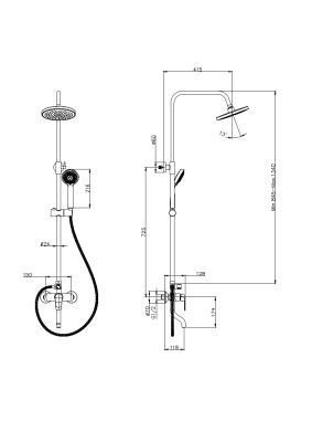 Тропическая душевая система RUSH (ST4235-11) фото в интернет-магазине Русалия