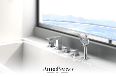 Смеситель на борт ванны с душем AltroBagno Lamberto 020101 Cr AltroBagnoLamberto020101Cr фото в интернет-магазине Русалия