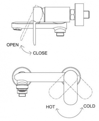 Смеситель для ванны Opal F6125183CP-01-RUS Bravat фото в интернет-магазине Русалия
