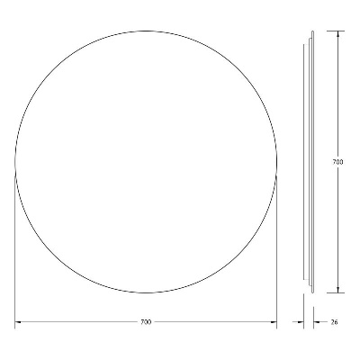 Зеркало с LED-подсветкой настенное OPTI DEFESTO d70 см, DF 2844 фото в интернет-магазине Русалия