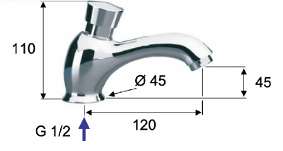 Кран порционный для раковины Remer Tempor TE16 фото в интернет-магазине Русалия