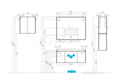 Зеркало AQUATON Шерилл 105 1A206402SH010 фото в интернет-магазине Русалия