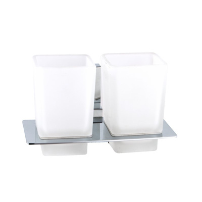 Стакан для ванной комнаты двойной Haiba HB8808, хром фото в интернет-магазине Русалия