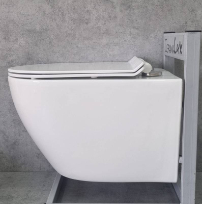 Унитаз подвесной CeramaLux 2196 -2 белый фото в интернет-магазине Русалия