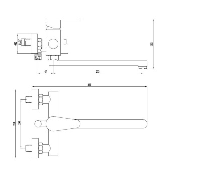 Смеситель для ванны и душа ESKO "Orlando" (OL 31) фото в интернет-магазине Русалия