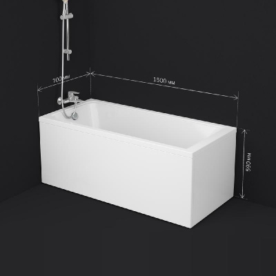 W90A-150-070W-A Gem, ванна акриловая A0 150x70, см, шт Am.Pm фото в интернет-магазине Русалия