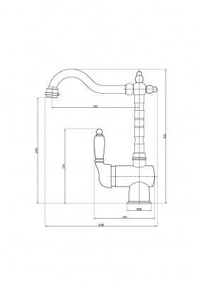 Смеситель для кухни Venezia 30640 хром Veragio фото в интернет-магазине Русалия