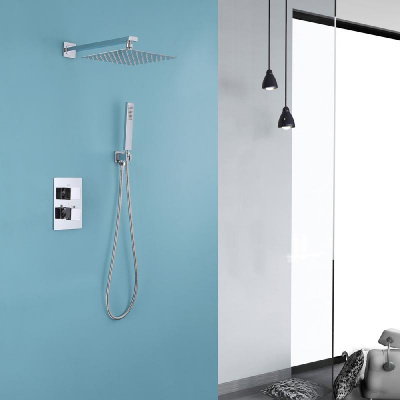 Душевая система ABBER Daheim AF8251 скрытого монтажа без излива, термостат, хром фото в интернет-магазине Русалия