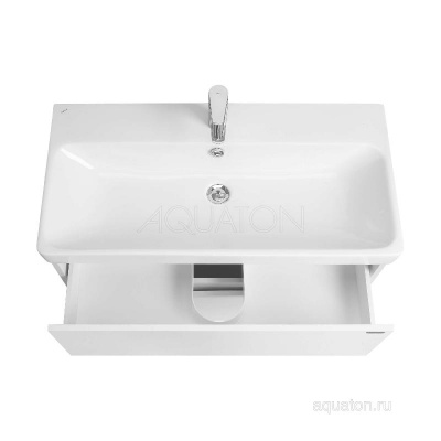 Тумба под раковину AQUATON Сканди 90 белый матовый, белый глянец 1A251901SD010 фото в интернет-магазине Русалия
