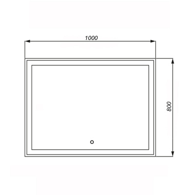 Loranto Стиль Зеркало 1000х800, с сенсором на подложке (CS00058276) фото в интернет-магазине Русалия