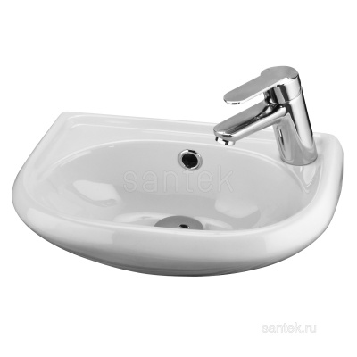 Раковина Santek Бриз 40 отверстие под смеситель справа 1WH110445 фото в интернет-магазине Русалия