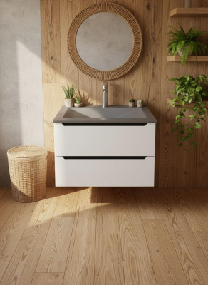 Раковина для ванной Uperwood Geo 70 см, графит RGeo70g фото в интернет-магазине Русалия