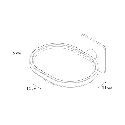Мыльница FIXSEN SQUARE FX-93108, хром фото в интернет-магазине Русалия