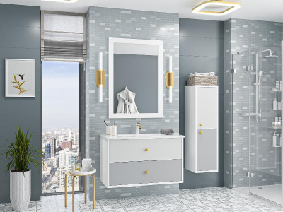 Тумба Анастейша 100 подвесная с раковиной Dreja Euphoria 100 Brevita фото в интернет-магазине Русалия