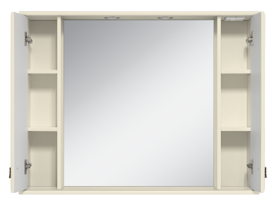 Зеркальный шкаф Лувр 105 (слоновая кость) П-Лвр03105-10142Ш Misty фото в интернет-магазине Русалия