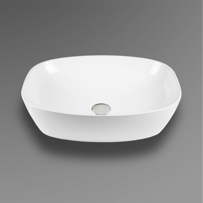 BOND S56-500 Раковина накладная прямоугольная 50*38*14см белая фото в интернет-магазине Русалия