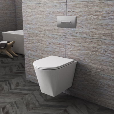 Унитаз подвесной Curve Cirkel-H с сиденьем микролифт OWLT190802 OWL фото в интернет-магазине Русалия