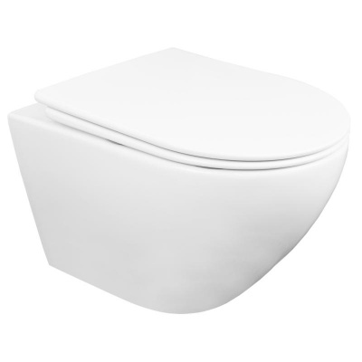 Унитаз подвесной безободковый Fatto AZ-1049WS с сиденьем микролифт Azario фото в интернет-магазине Русалия