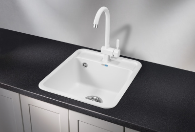 Кухонная мойка GRANULA Standart (4202, БЕЛЫЙ) фото в интернет-магазине Русалия