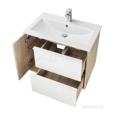 Тумба под раковину AQUATON Бостон 75 дуб эврика 1A252601BN010 фото в интернет-магазине Русалия