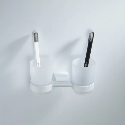 Стакан для ванной комнаты двойной Shevanik SG5722C, белый фото в интернет-магазине Русалия