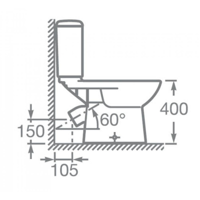 Унитаз-компакт наклонный Access 34P23900Y с сиденьем-микролифт Roca фото в интернет-магазине Русалия