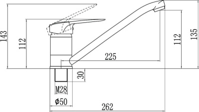 Смеситель Fmark для кухонной мойки (FM4904Y) фото в интернет-магазине Русалия