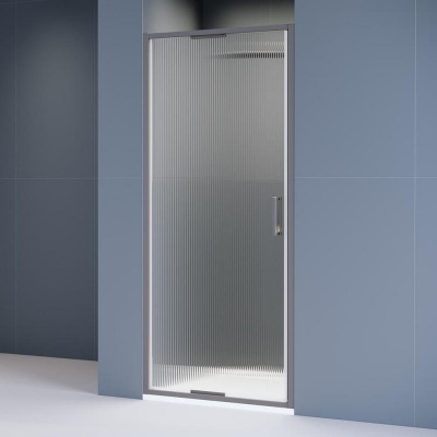 Душевая дверь RGW SV-05Gr 1000, стекло Ribbed (Ребристое), профиль серый фото в интернет-магазине Русалия