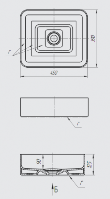 Раковина накладная Джой 45 641945 MyJoys фото в интернет-магазине Русалия