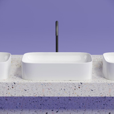 Умывальник чаша накладная прямоугольная Element 605*380*150мм CN6053 Ceramica Nova фото в интернет-магазине Русалия