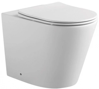 Унитаз приставной безободковый Вега AQ1906-00 с сиденьем микролифт Aquatek фото в интернет-магазине Русалия