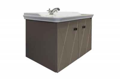 COMFORTY. Тумба-умывальник "Кремона-80" латте с раковиной 50180 фото в интернет-магазине Русалия