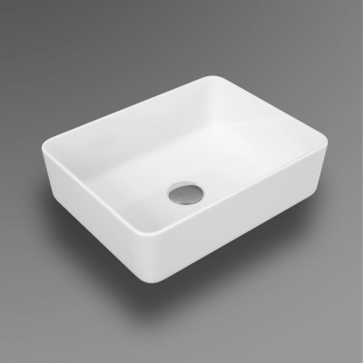 BOND S54-480 Раковина накладная прямоугольная 48*37*13см белая фото в интернет-магазине Русалия