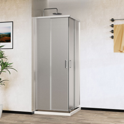 Душевой уголок City VSS-5CT8010MT, 1000*800, хром, стекло текстурное Vincea фото в интернет-магазине Русалия