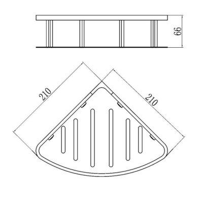 Полка угловая Savol S-002677, хром фото в интернет-магазине Русалия
