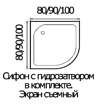 Душевой уголок с поддоном Don Light 100/15 МТ River фото в интернет-магазине Русалия