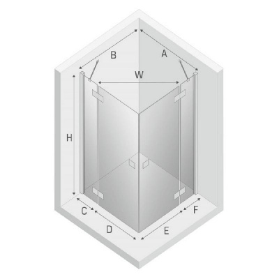 Душевое ограждение NEW TRENDY REFLEXA BLACK 90x80x200 EXK-4977 (черный) фото в интернет-магазине Русалия