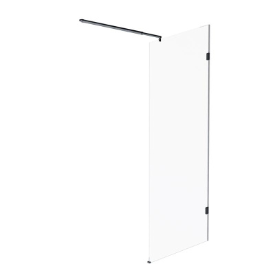 W94WI-80-F1-BTE Душевая перегородка X-Joy 80x195, стекло прозр. 6 мм + покрытие, фурнитура черный Am.Pm фото в интернет-магазине Русалия