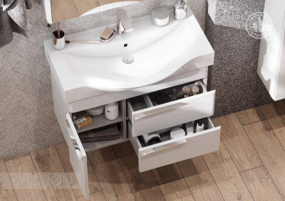 Тумба под раковину AQUATON Беверли 80 белый 1A235501BV010 фото в интернет-магазине Русалия