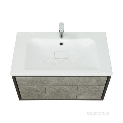 Тумба под раковину AQUATON Уэльс 80 графит 1A267901WA6A0 new фото в интернет-магазине Русалия